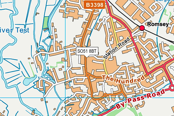 SO51 8BT map - OS VectorMap District (Ordnance Survey)