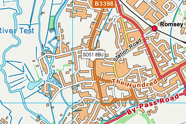 SO51 8BU map - OS VectorMap District (Ordnance Survey)