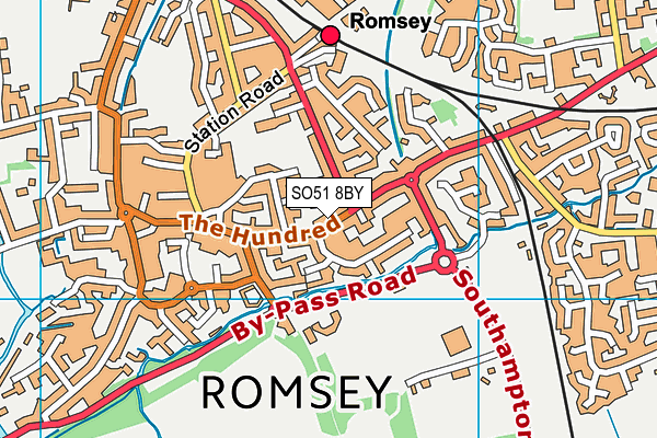 SO51 8BY map - OS VectorMap District (Ordnance Survey)