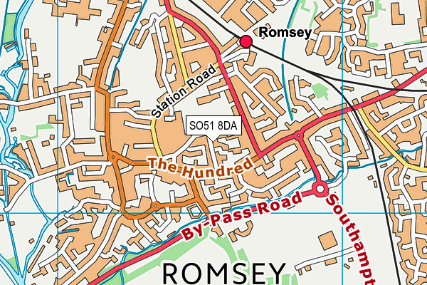 SO51 8DA map - OS VectorMap District (Ordnance Survey)