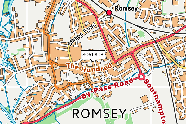 SO51 8DB map - OS VectorMap District (Ordnance Survey)