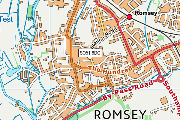 SO51 8DG map - OS VectorMap District (Ordnance Survey)