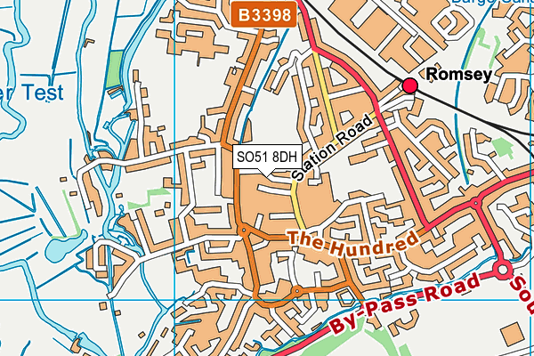 SO51 8DH map - OS VectorMap District (Ordnance Survey)