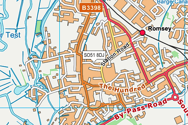 SO51 8DJ map - OS VectorMap District (Ordnance Survey)