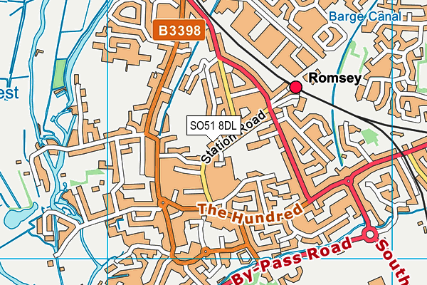 SO51 8DL map - OS VectorMap District (Ordnance Survey)