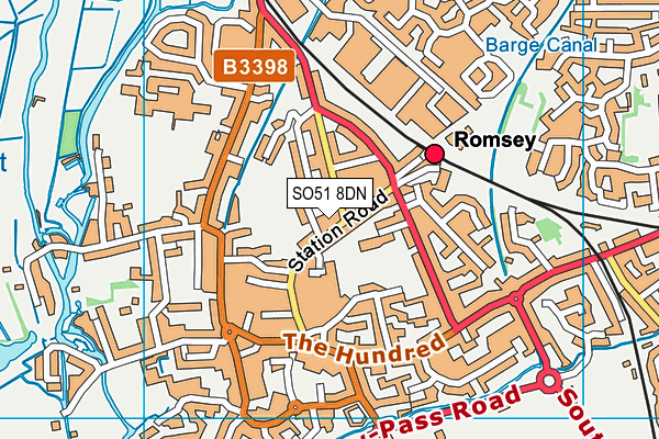 SO51 8DN map - OS VectorMap District (Ordnance Survey)