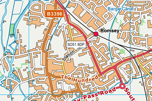 SO51 8DP map - OS VectorMap District (Ordnance Survey)