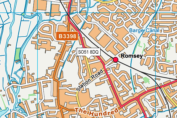 SO51 8DQ map - OS VectorMap District (Ordnance Survey)