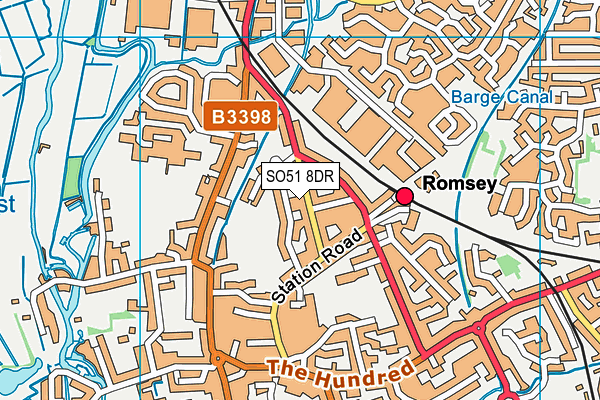 SO51 8DR map - OS VectorMap District (Ordnance Survey)