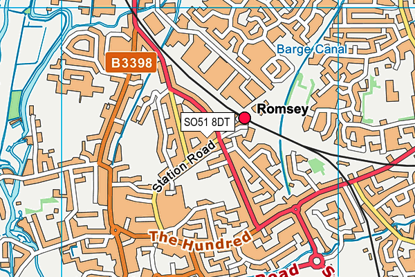 SO51 8DT map - OS VectorMap District (Ordnance Survey)