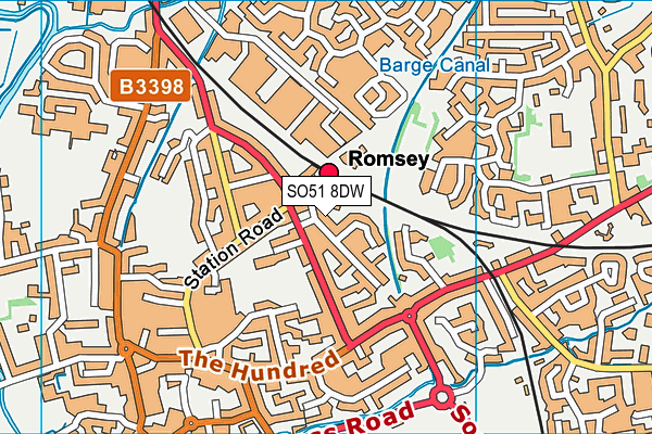 SO51 8DW map - OS VectorMap District (Ordnance Survey)