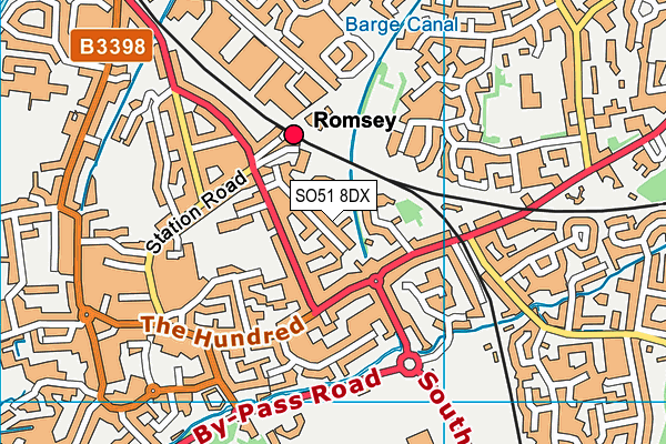 SO51 8DX map - OS VectorMap District (Ordnance Survey)