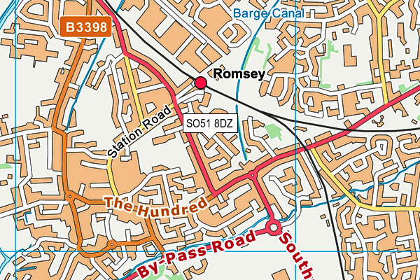 SO51 8DZ map - OS VectorMap District (Ordnance Survey)