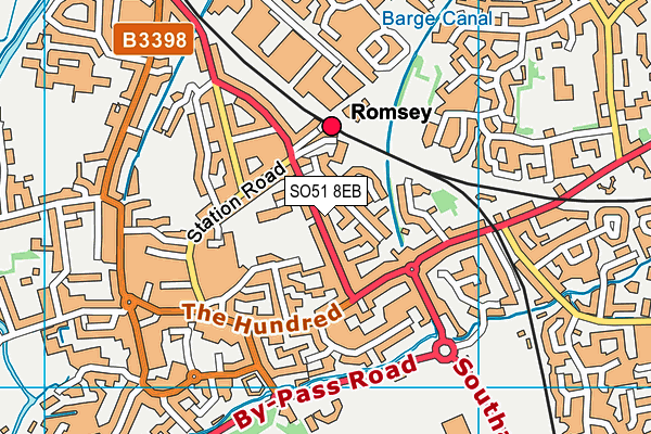 SO51 8EB map - OS VectorMap District (Ordnance Survey)