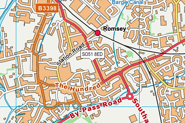 SO51 8ED map - OS VectorMap District (Ordnance Survey)