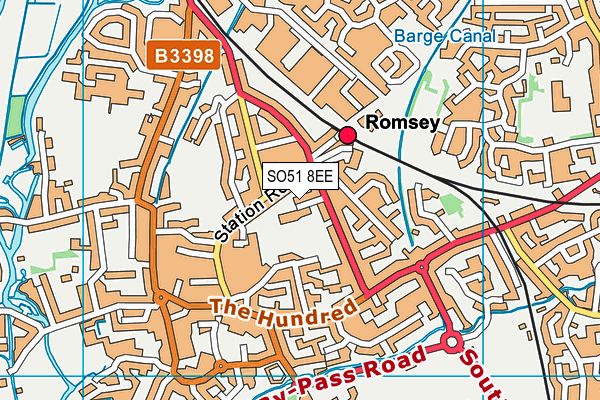 SO51 8EE map - OS VectorMap District (Ordnance Survey)