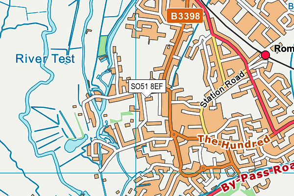 SO51 8EF map - OS VectorMap District (Ordnance Survey)