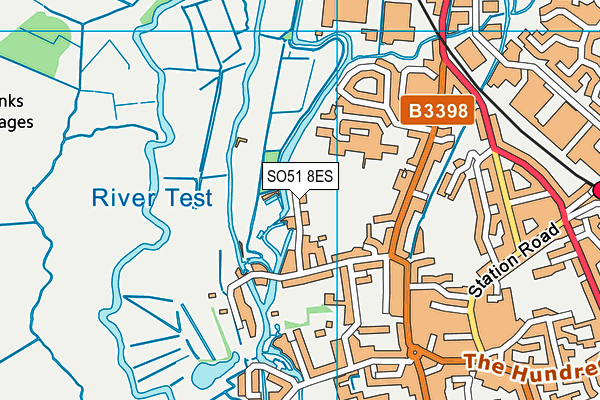 SO51 8ES map - OS VectorMap District (Ordnance Survey)