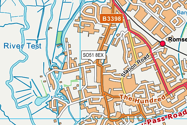 SO51 8EX map - OS VectorMap District (Ordnance Survey)