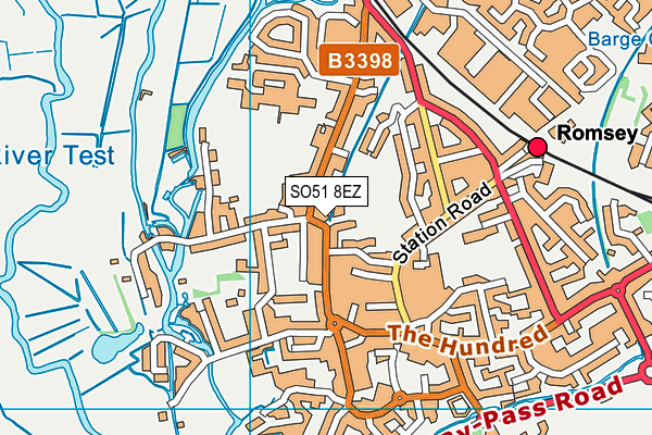 SO51 8EZ map - OS VectorMap District (Ordnance Survey)