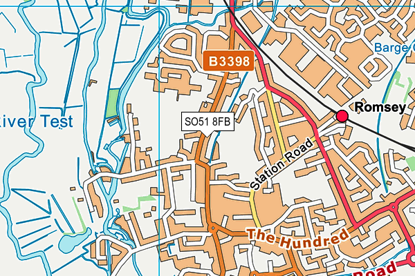 SO51 8FB map - OS VectorMap District (Ordnance Survey)