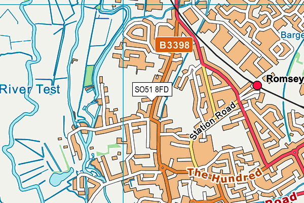 SO51 8FD map - OS VectorMap District (Ordnance Survey)