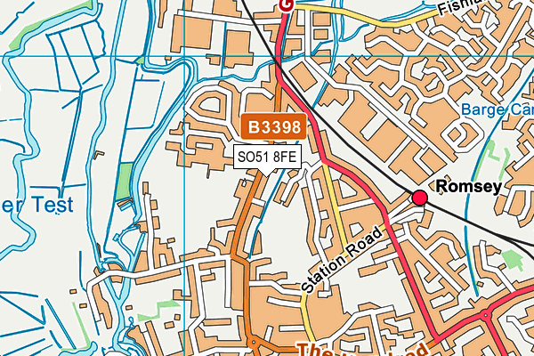 SO51 8FE map - OS VectorMap District (Ordnance Survey)