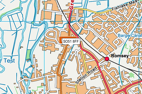 SO51 8FF map - OS VectorMap District (Ordnance Survey)