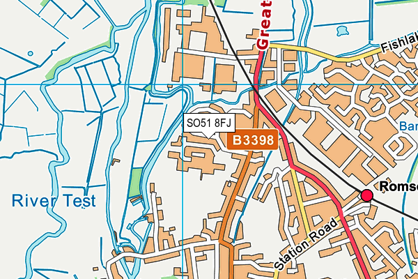 SO51 8FJ map - OS VectorMap District (Ordnance Survey)