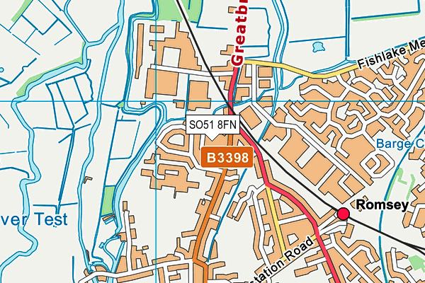 SO51 8FN map - OS VectorMap District (Ordnance Survey)