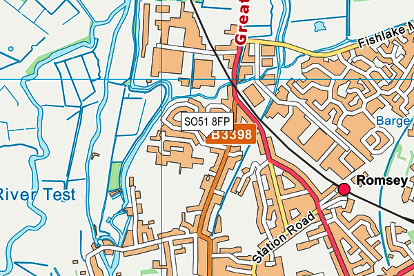 SO51 8FP map - OS VectorMap District (Ordnance Survey)