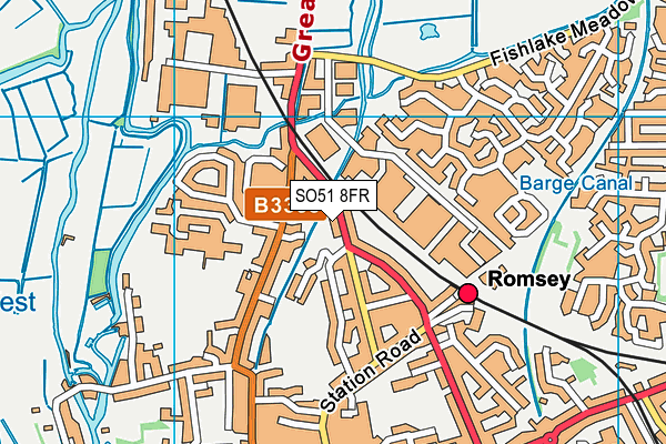 SO51 8FR map - OS VectorMap District (Ordnance Survey)