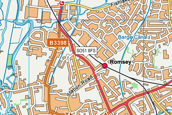 SO51 8FS map - OS VectorMap District (Ordnance Survey)