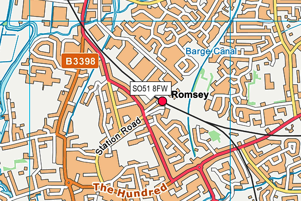 SO51 8FW map - OS VectorMap District (Ordnance Survey)