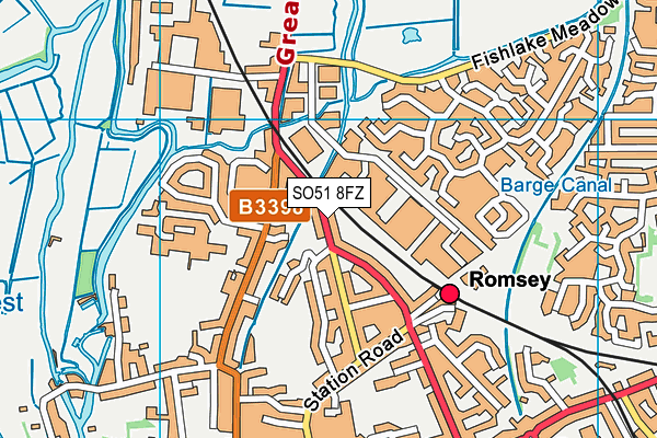 SO51 8FZ map - OS VectorMap District (Ordnance Survey)