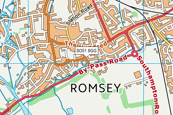 SO51 8GG map - OS VectorMap District (Ordnance Survey)