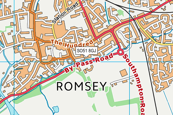 SO51 8GJ map - OS VectorMap District (Ordnance Survey)