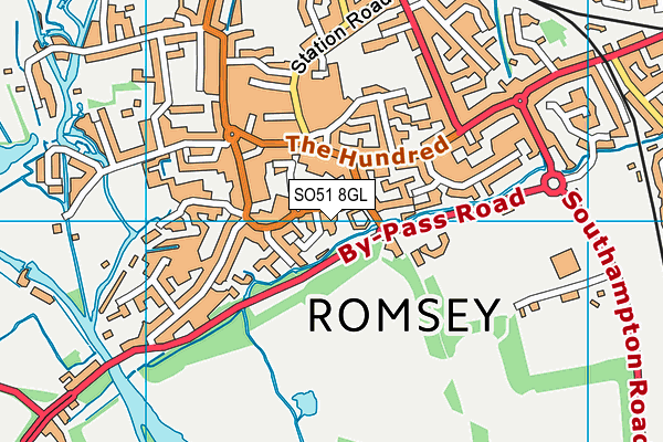 SO51 8GL map - OS VectorMap District (Ordnance Survey)