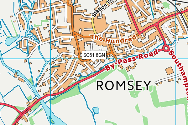 SO51 8GN map - OS VectorMap District (Ordnance Survey)