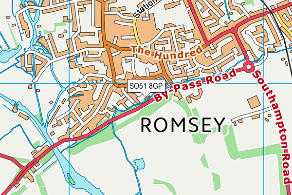 SO51 8GP map - OS VectorMap District (Ordnance Survey)