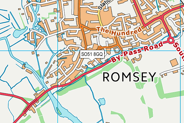 SO51 8GQ map - OS VectorMap District (Ordnance Survey)