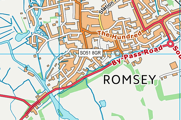 SO51 8GR map - OS VectorMap District (Ordnance Survey)