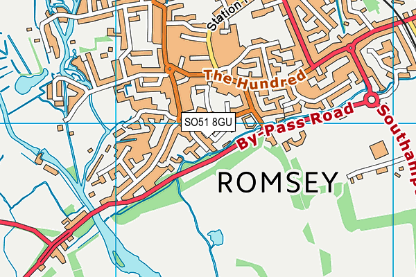 SO51 8GU map - OS VectorMap District (Ordnance Survey)