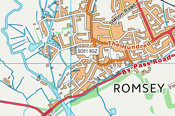 SO51 8GZ map - OS VectorMap District (Ordnance Survey)