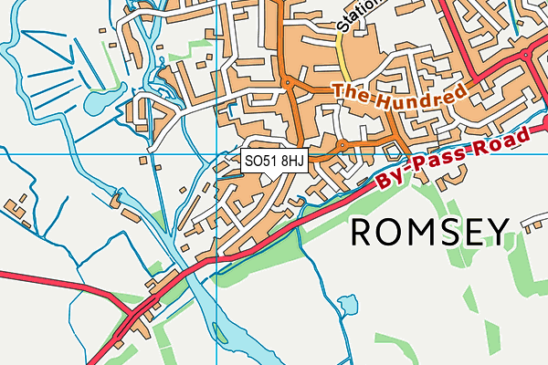 SO51 8HJ map - OS VectorMap District (Ordnance Survey)