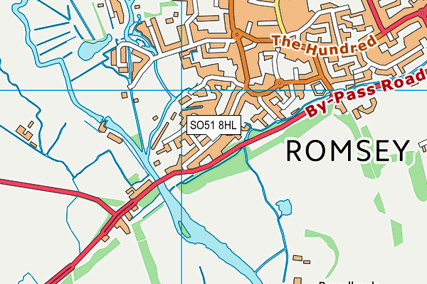 SO51 8HL map - OS VectorMap District (Ordnance Survey)