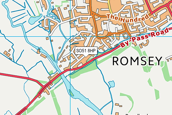 SO51 8HP map - OS VectorMap District (Ordnance Survey)