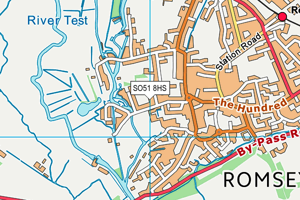 SO51 8HS map - OS VectorMap District (Ordnance Survey)