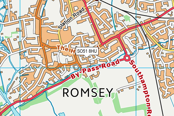 SO51 8HU map - OS VectorMap District (Ordnance Survey)