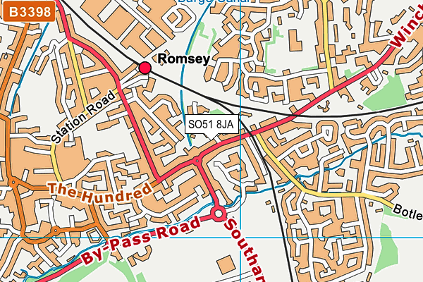 SO51 8JA map - OS VectorMap District (Ordnance Survey)